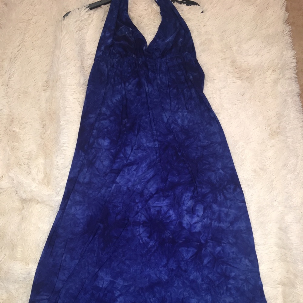 Blue Halter Dress